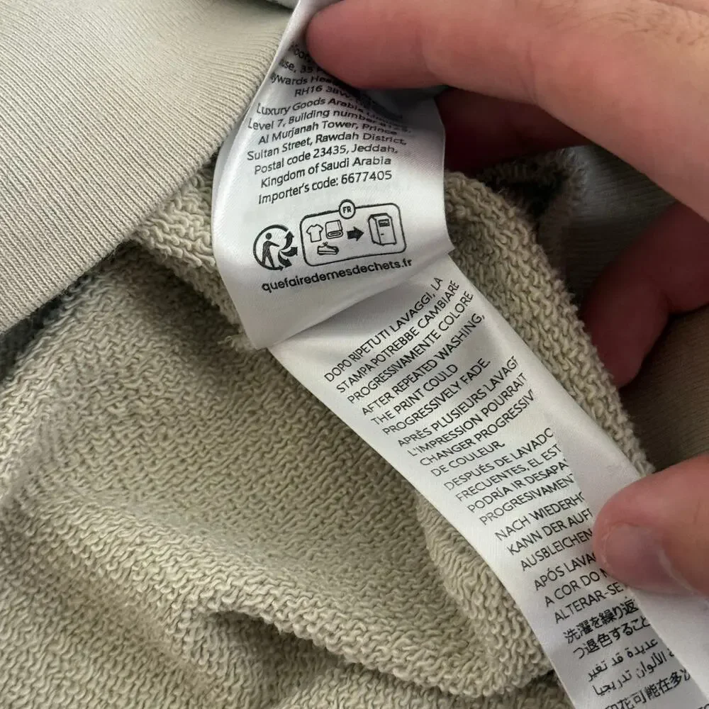 Gucci 1921 Logo Graphic Terry Cloth Crewneck Sweatshirt Beige Size XL
